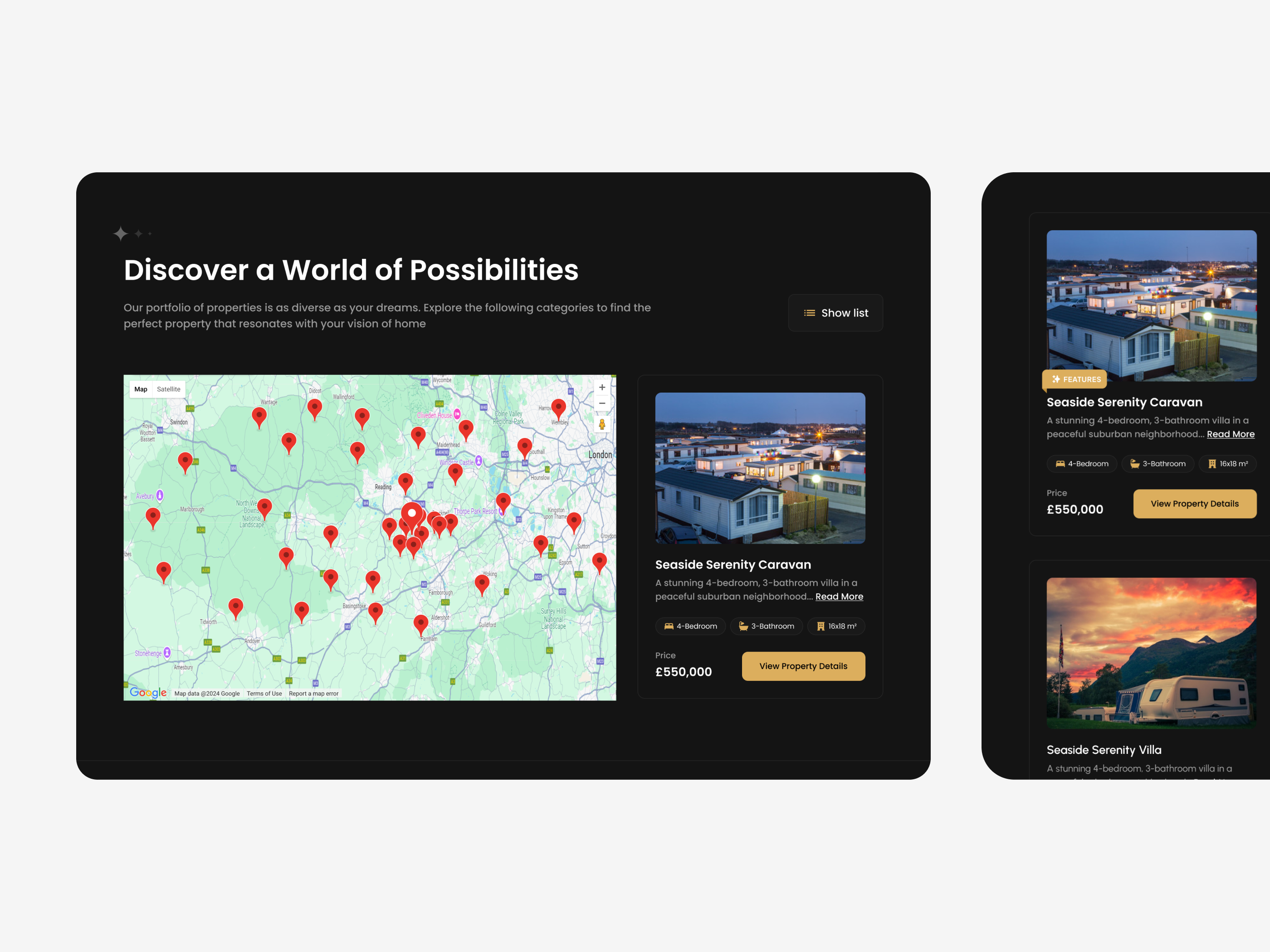 Fig. 03: Property Listings — Map View